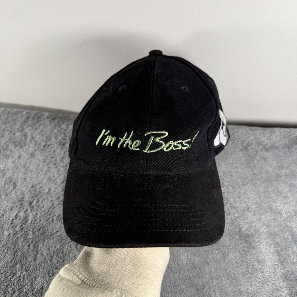 Big Dogs Baseball Cap Mens OSFA Black Im the Boss Adjustable Dad Hat - Picture 1 of 7